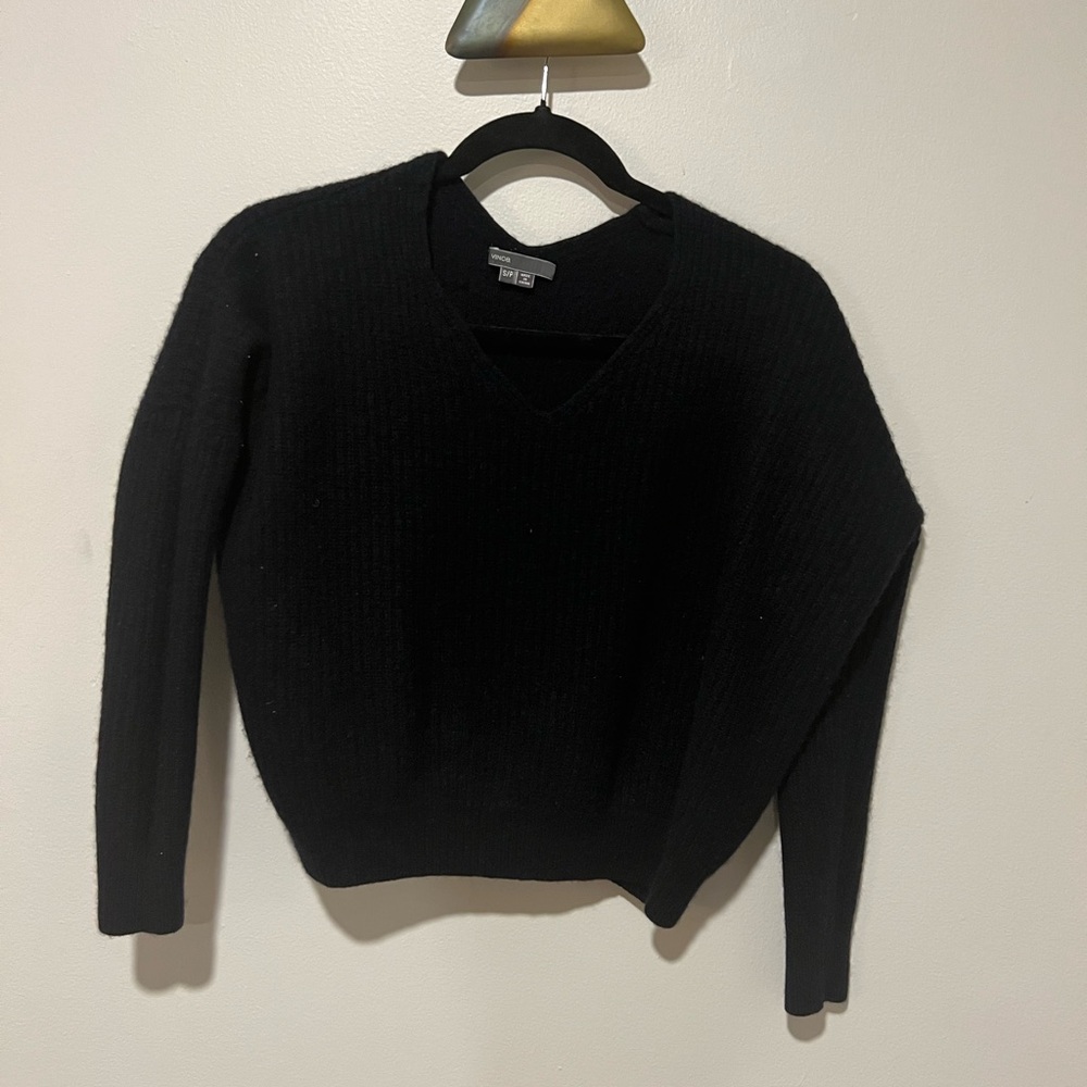 Black V-Neck Women's Sweater